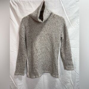 Splendid Women’s Cowl Neck Sweater Small Gray Knit Pocketed
